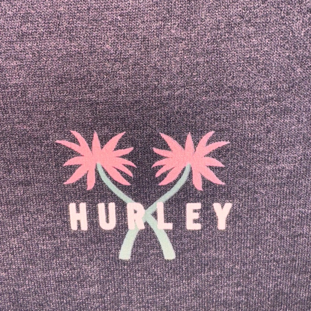 Hurley Women's Charcoal Hoodie with Pink Accents - Picture 3 of 6